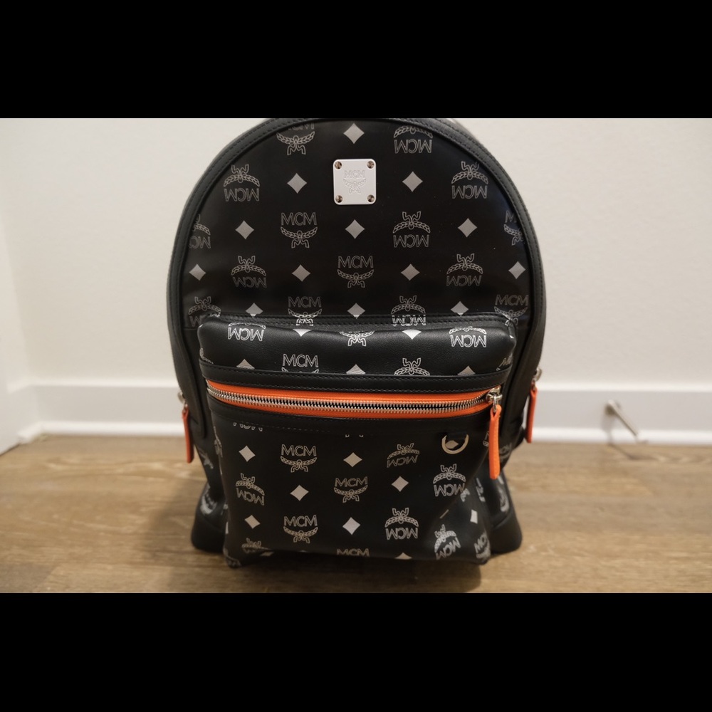 MCM Logo-Printed Backpack